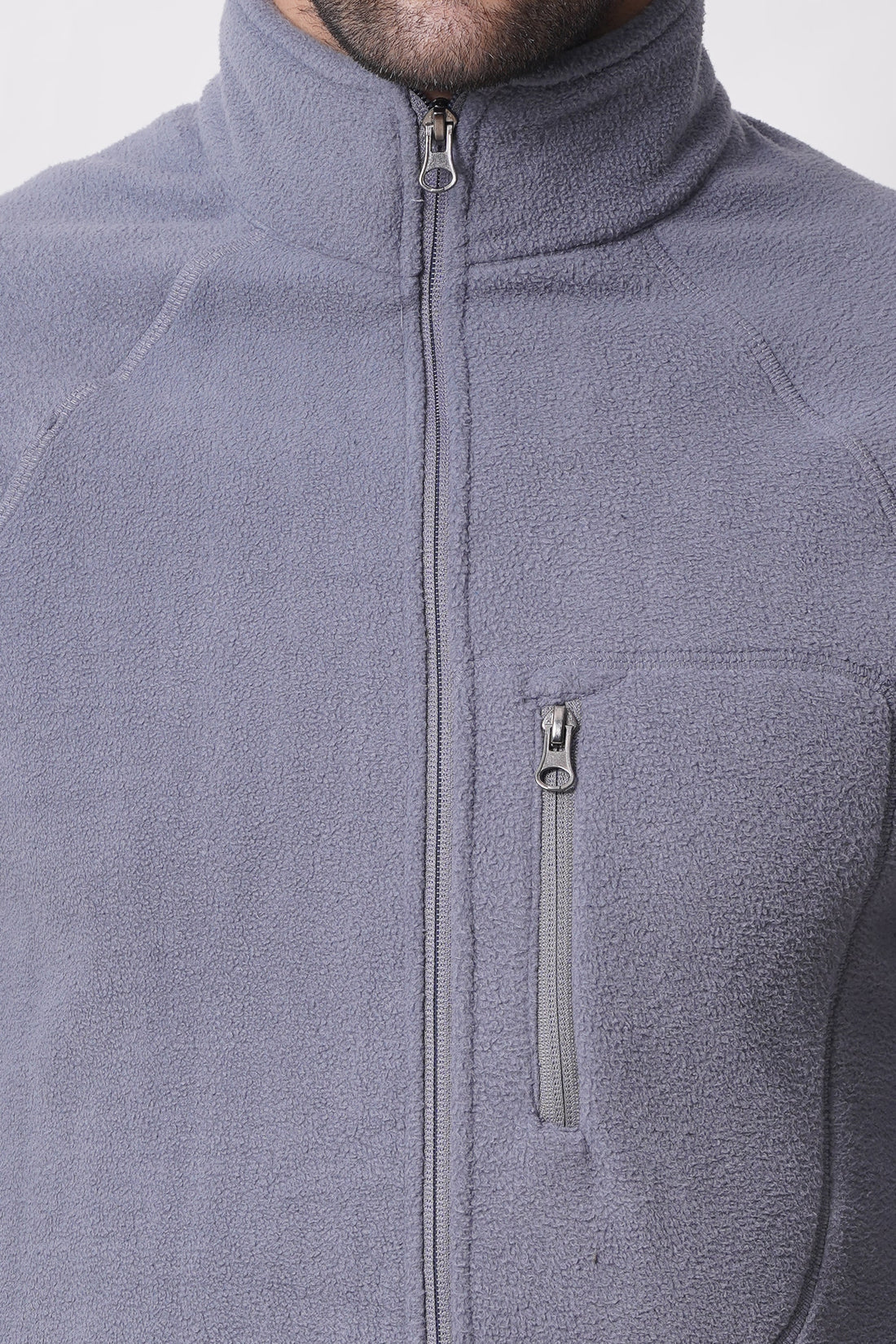 Windbuster Fleece Jacket/ Light Grey