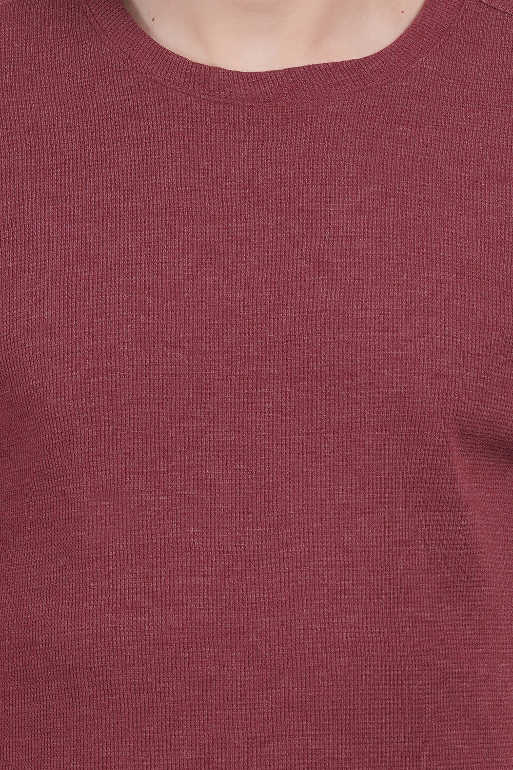 Waffle Mehroon T-shirt