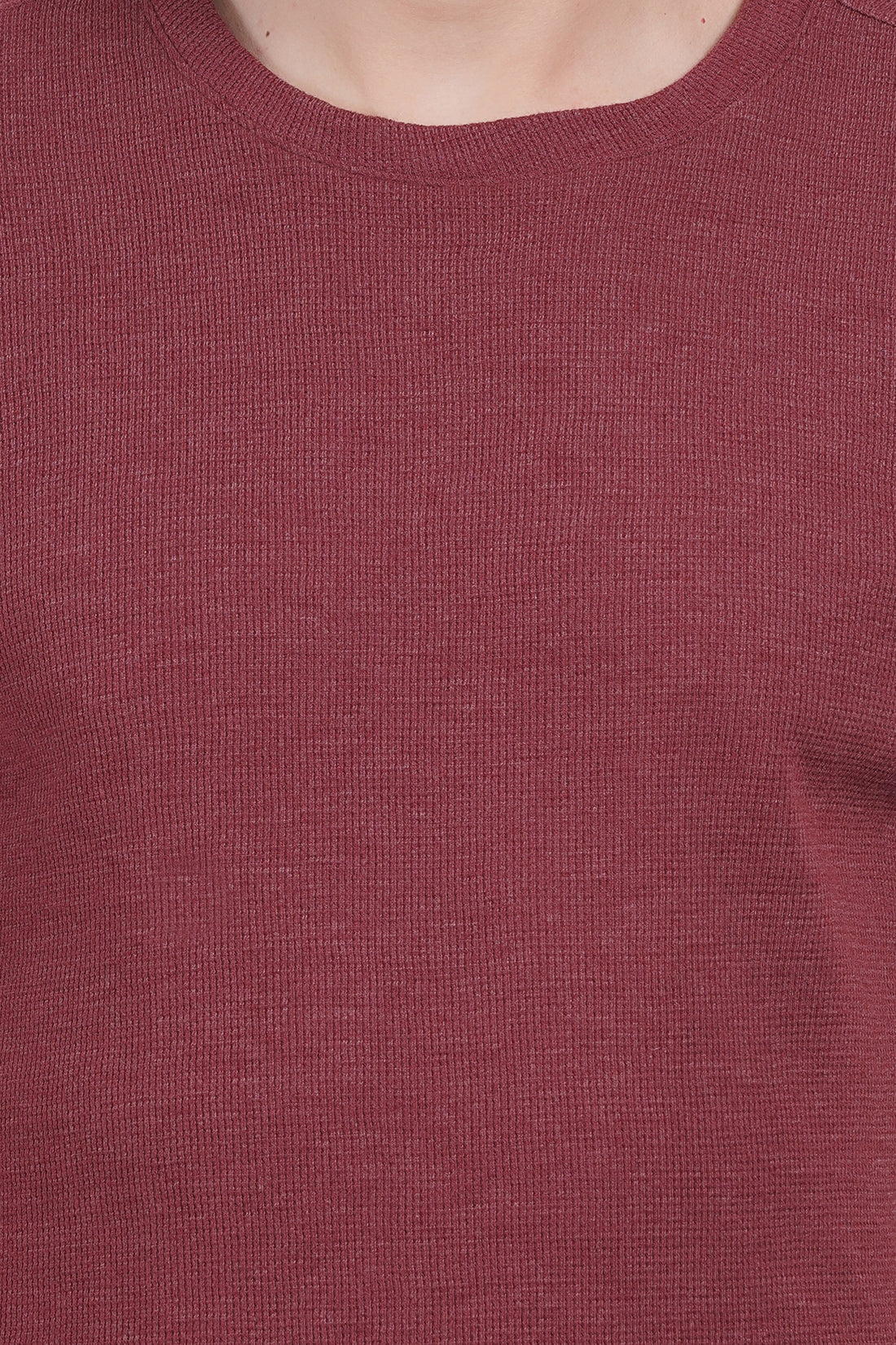 Waffle Mehroon T-shirt