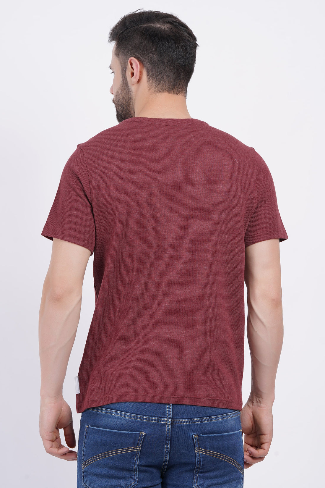 Waffle Mehroon T-shirt