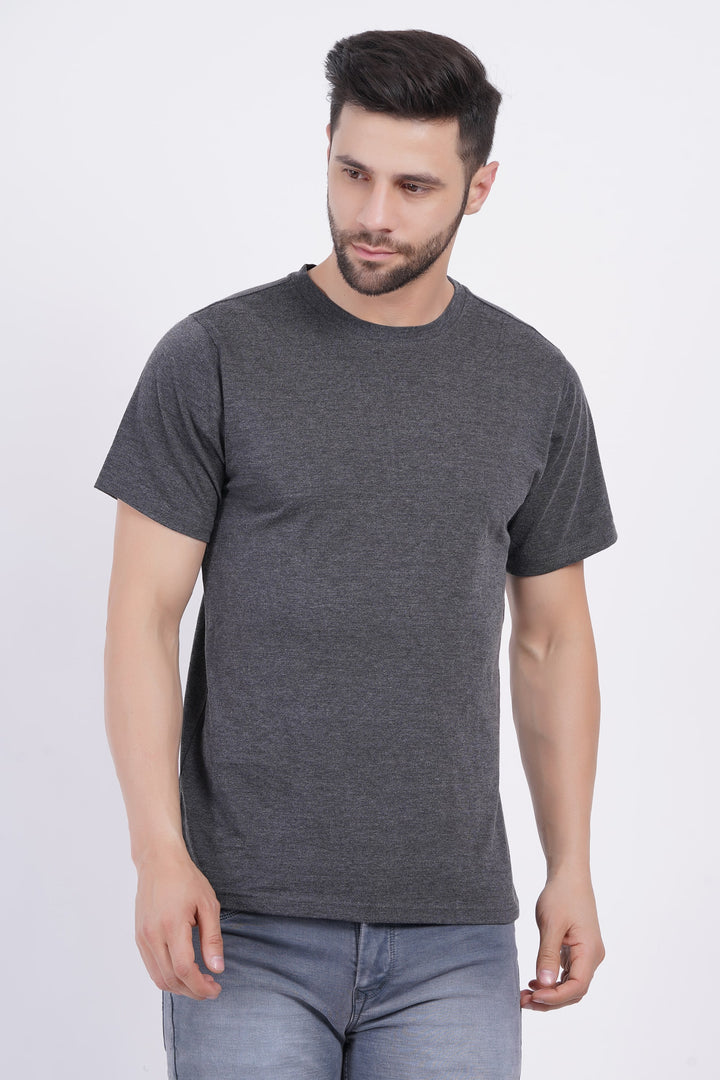 Charcoal Plain Classic Fit T-Shirt