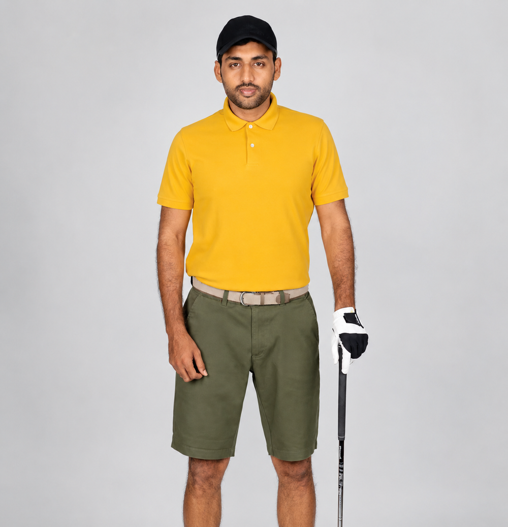 Heganwalk Men’s Polo T-Shirt – Pack of 2 (Teal Blue & Yellow )