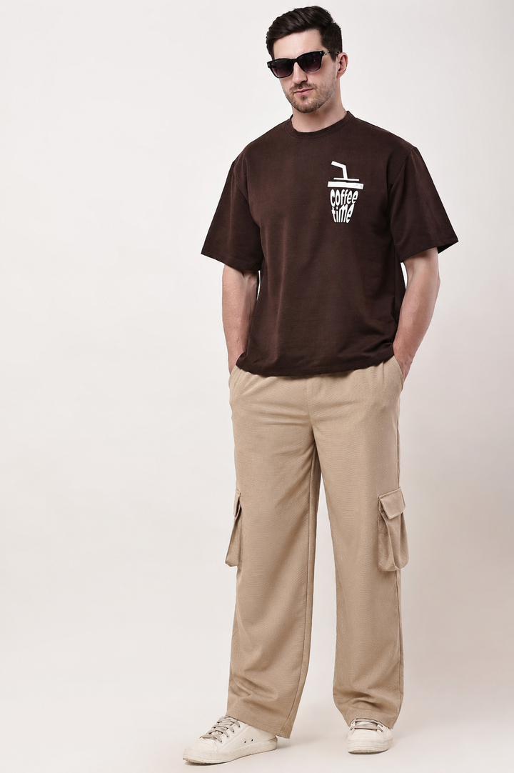Relaxed Fit Cargo: Beige
