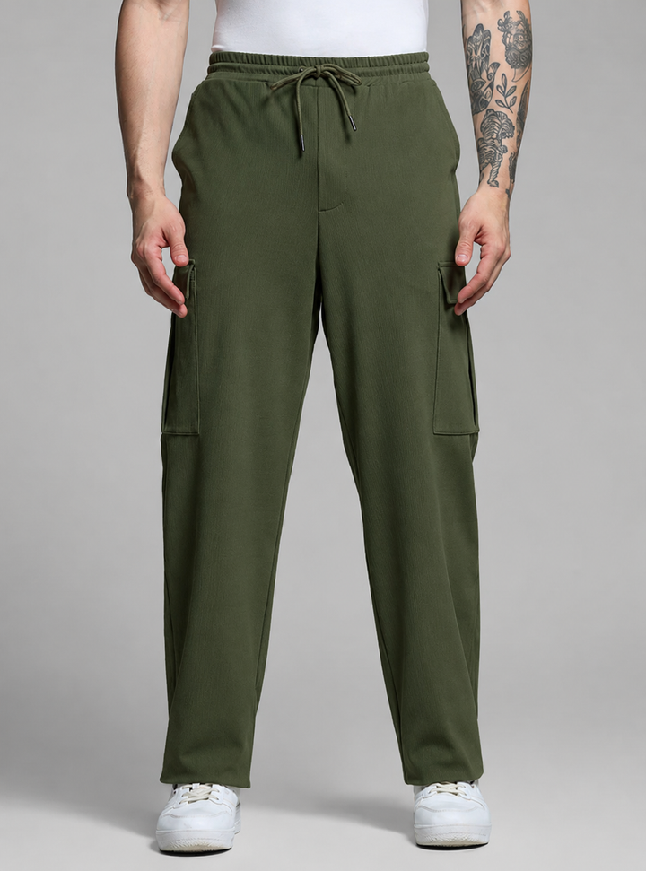 Relaxed Fit Cargo: Green