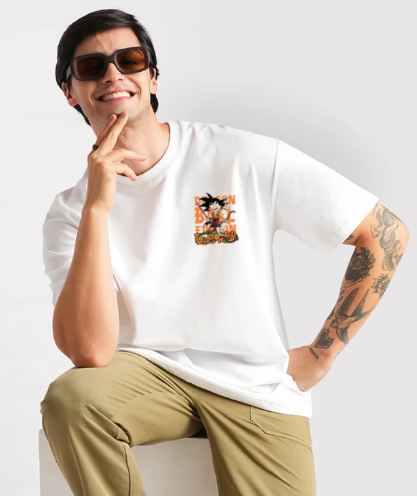 DragonBall White oversized T-shirt