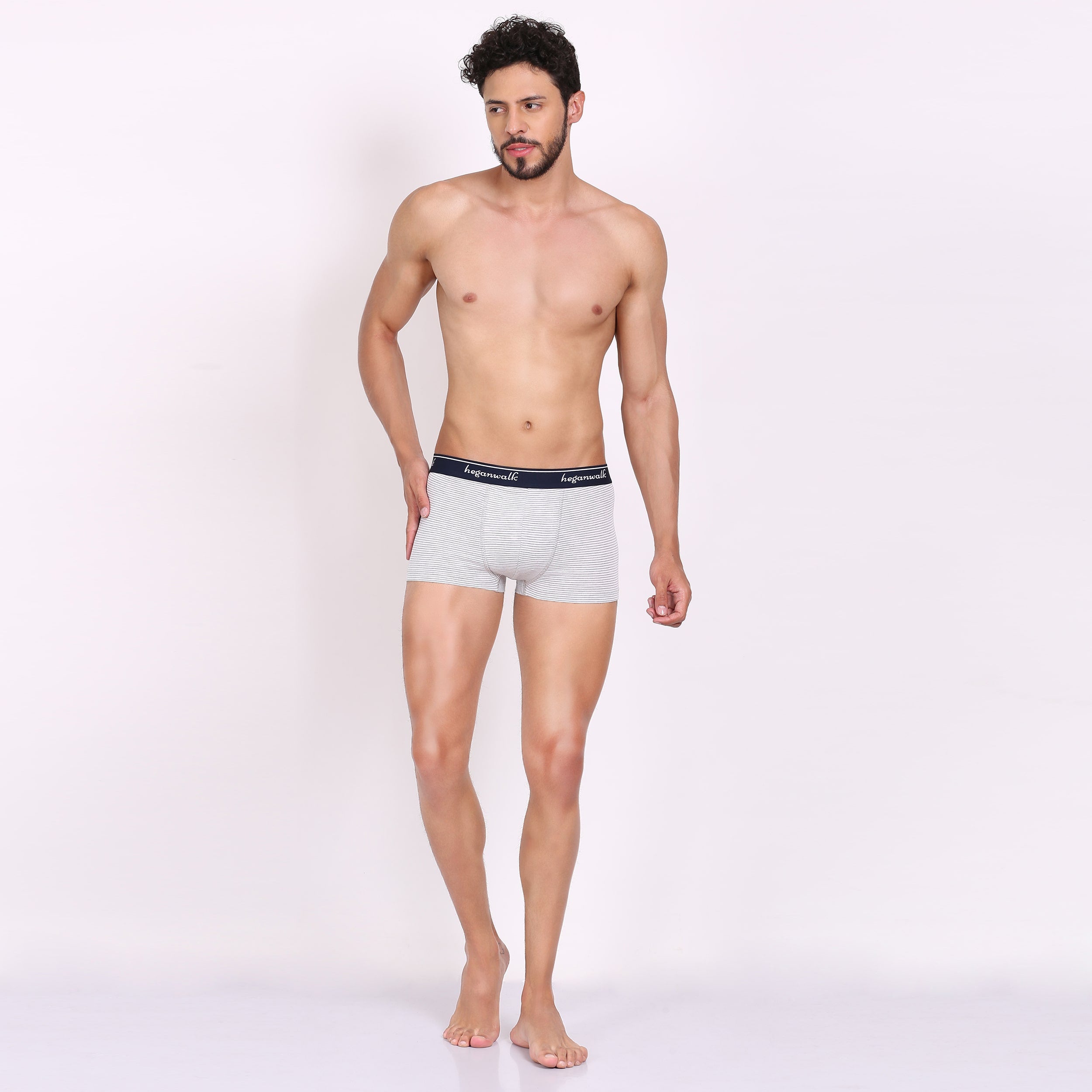 X-BOLD Strips Soft Trunks-  N.Blue/White Strips