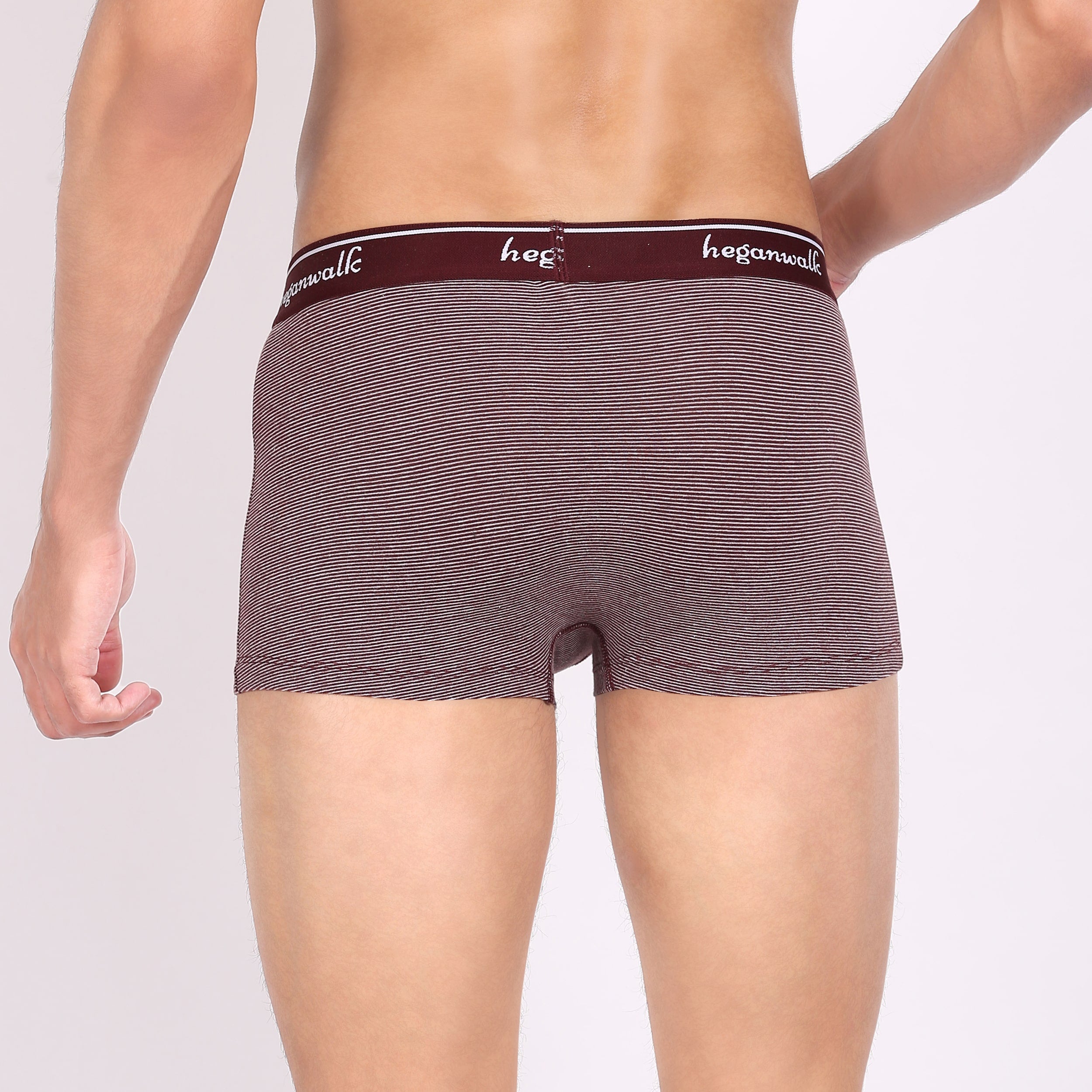 X-BOLD Printed Soft Trunks- Mehroon Strips