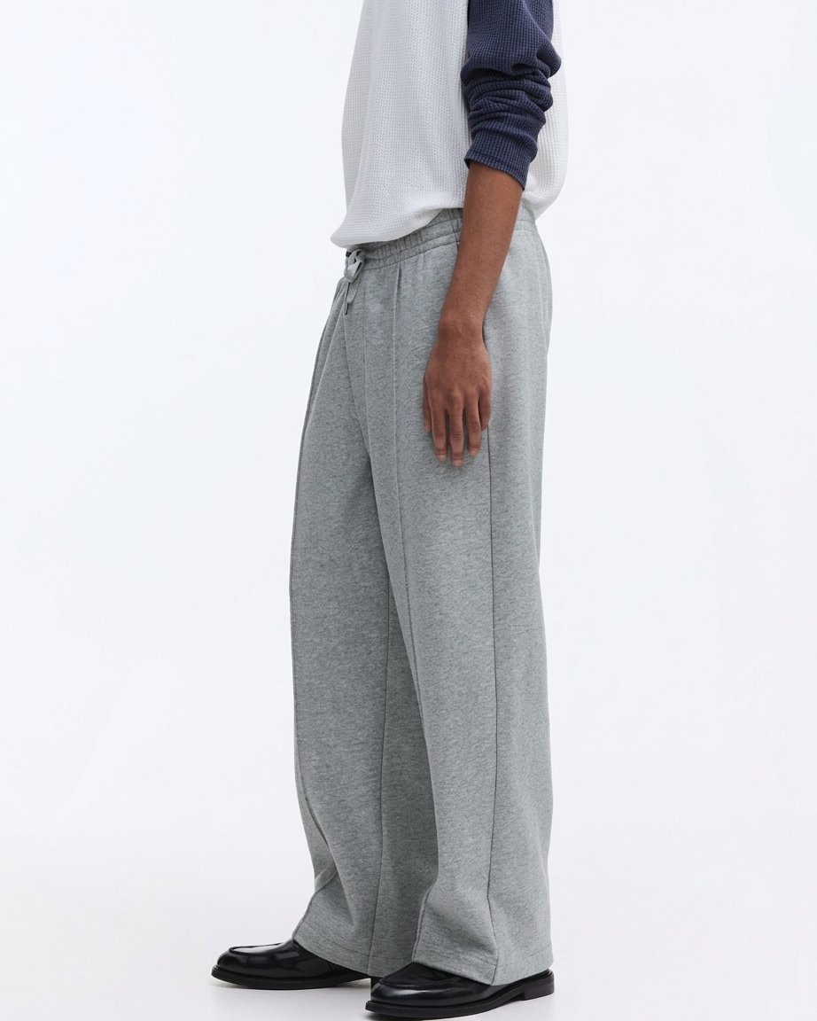 Relaxed Fit pant- With Drawstring Grey