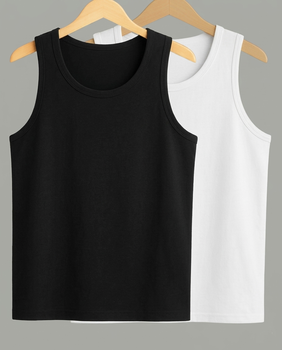 Tank Top: Black & white