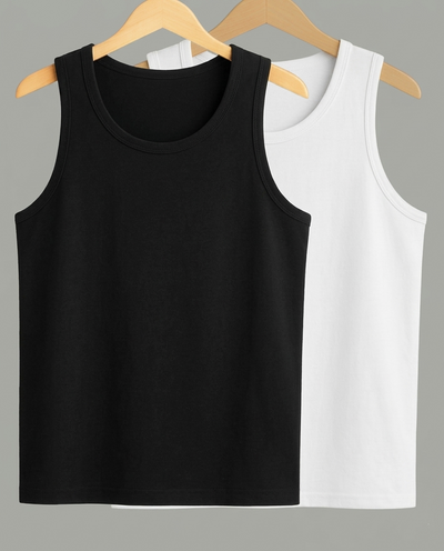 Tank Top: Black & white