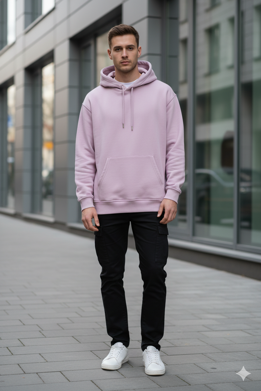 Classic Solid Hoodie: Light Lavender