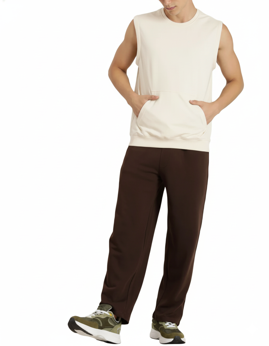 Classic Straight Fit Joggers Brown