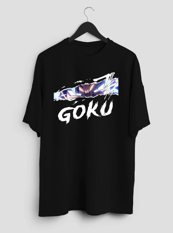 Goku Anime Black Oversized T-shirt