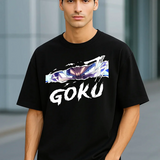 Goku Anime Black Oversized T-shirt