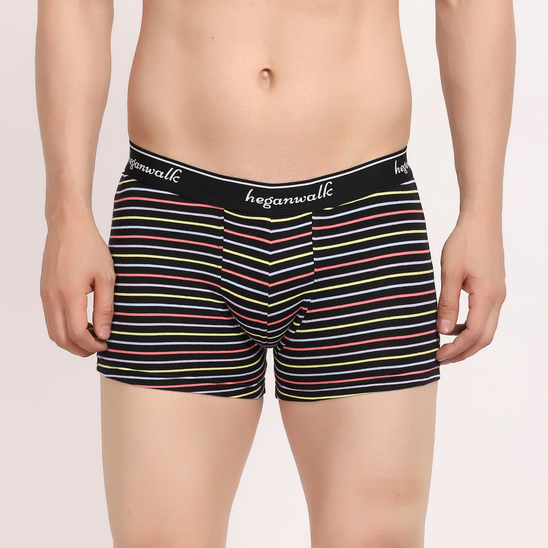 X-POP Printed Soft Trunks- Black/Multi Strips