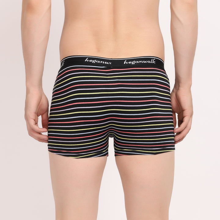 X-POP Printed Soft Trunks- Black/Multi Strips