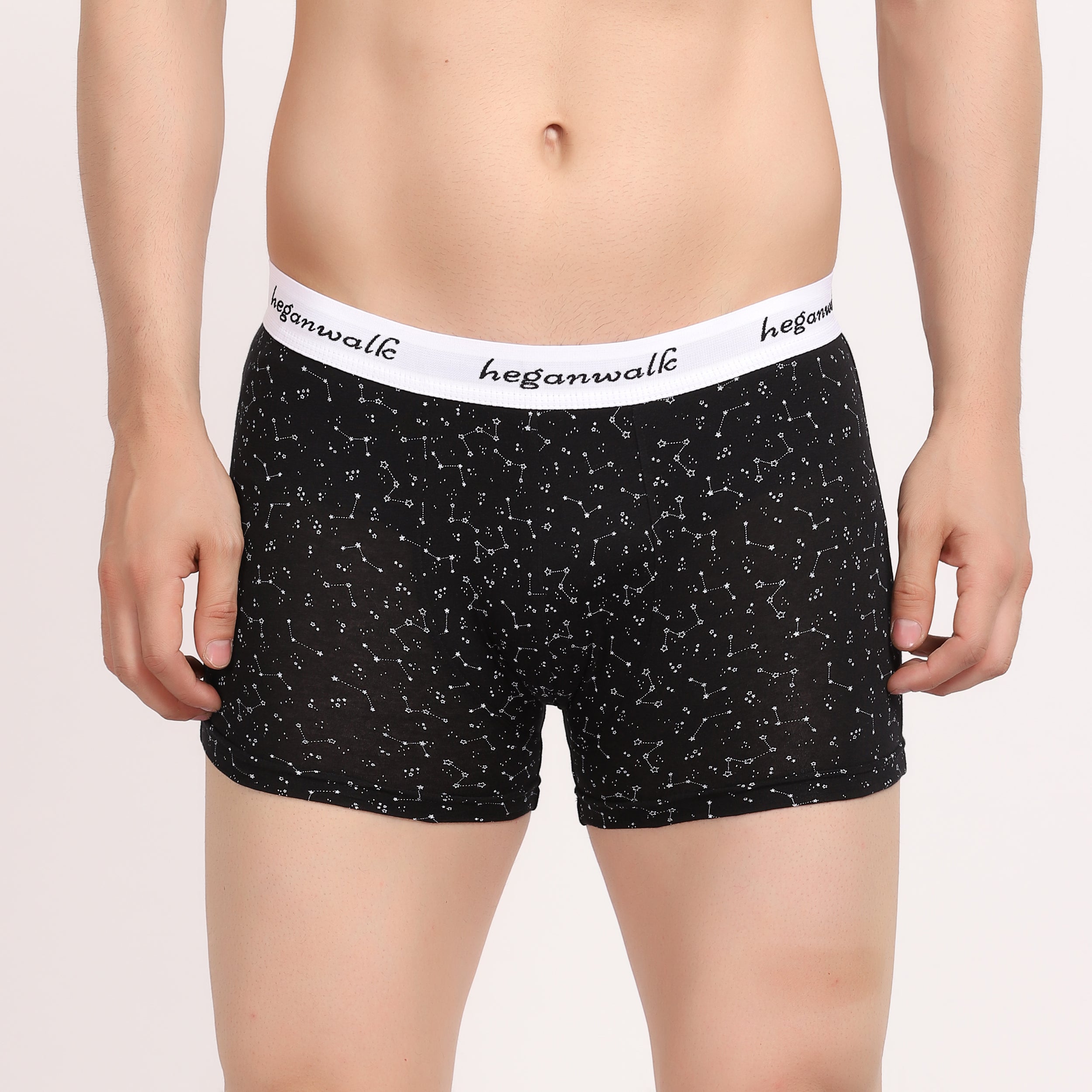 X-POP Printed Soft Trunks- Black Galaxy