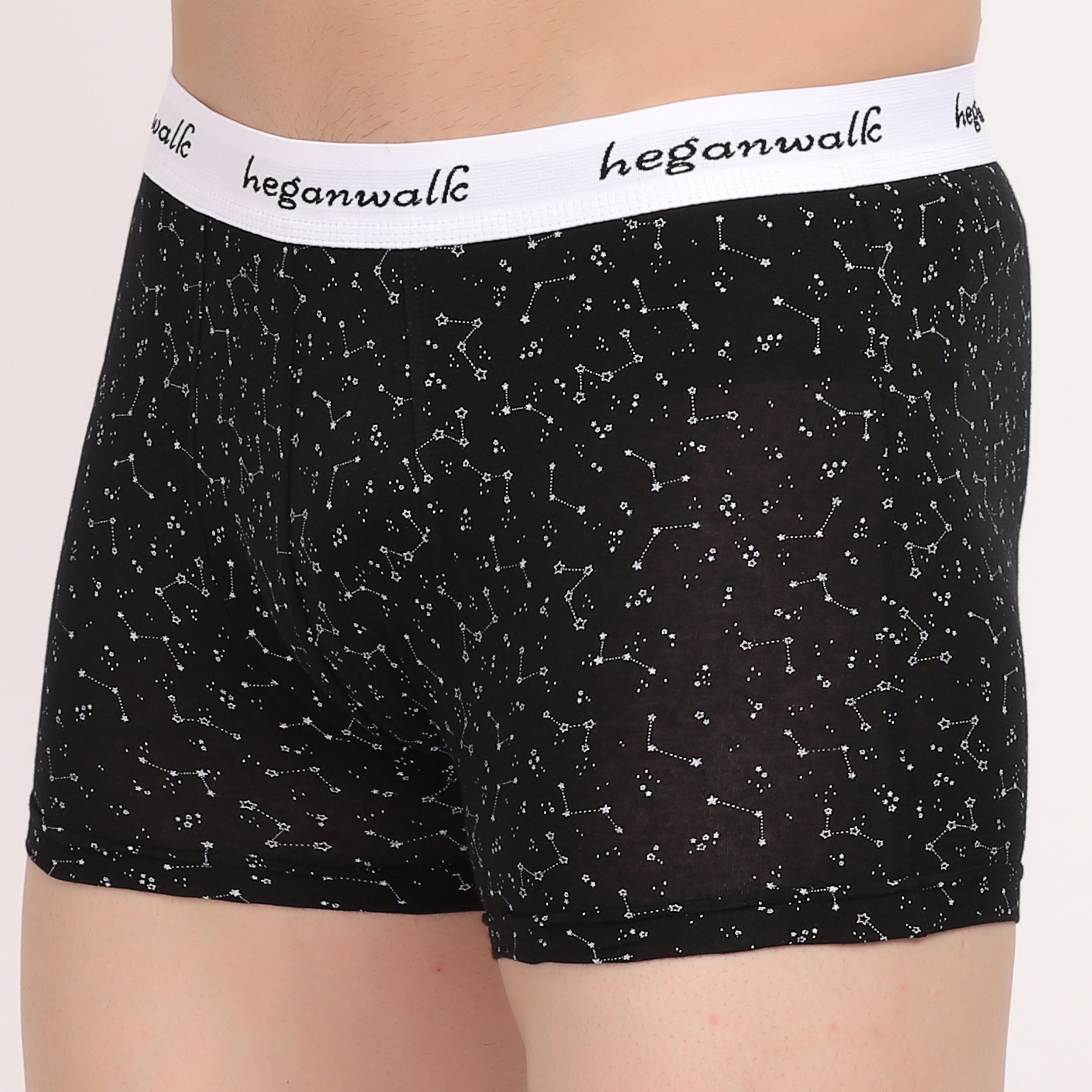 X-POP Printed Soft Trunks- Black Galaxy