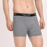 X-POP Printed Soft Trunks- Black/Light Grey Strips