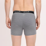 X-POP Printed Soft Trunks- Black/Light Grey Strips