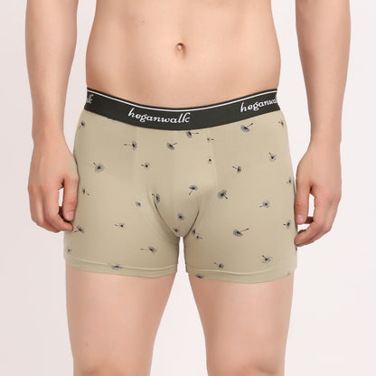 X-BOLD Printed Soft Trunks- Olive Grass Strips