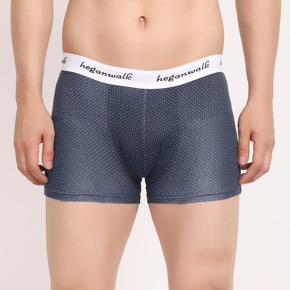 X-BOLD Printed Soft Trunks- Blue/White Dot
