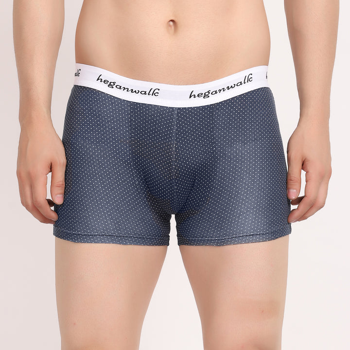 X-BOLD Printed Soft Trunks- Blue/White Dot