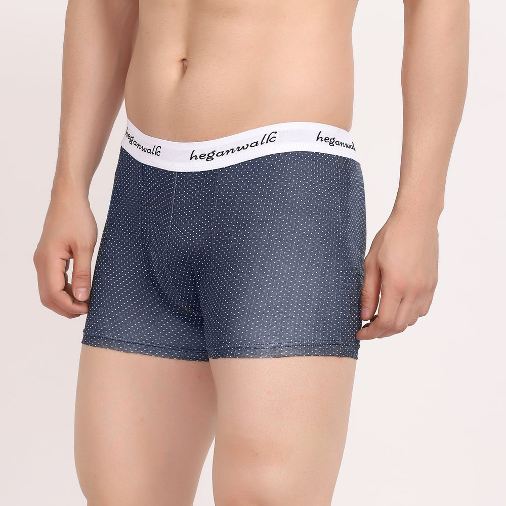 X-BOLD Printed Soft Trunks- Blue/White Dot