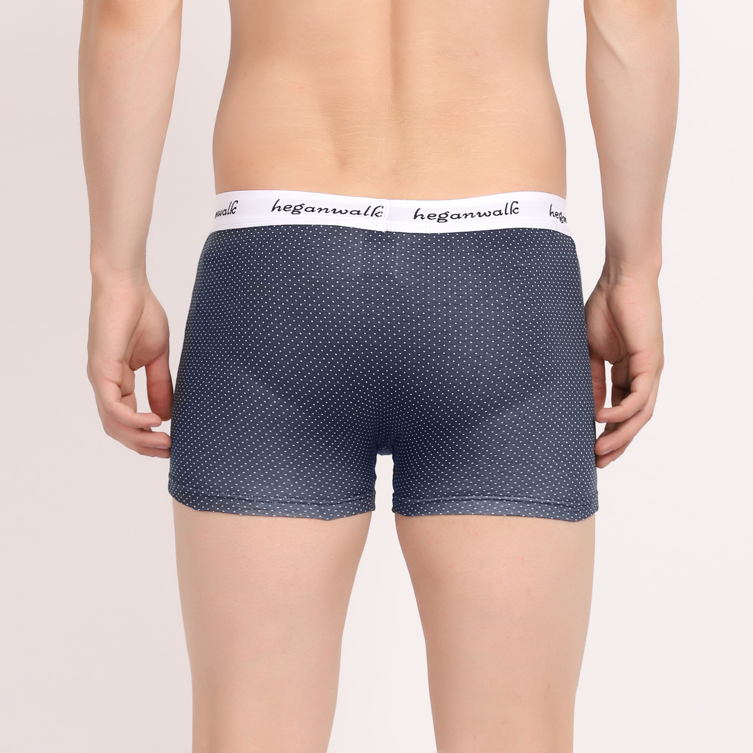 X-BOLD Printed Soft Trunks- Blue/White Dot