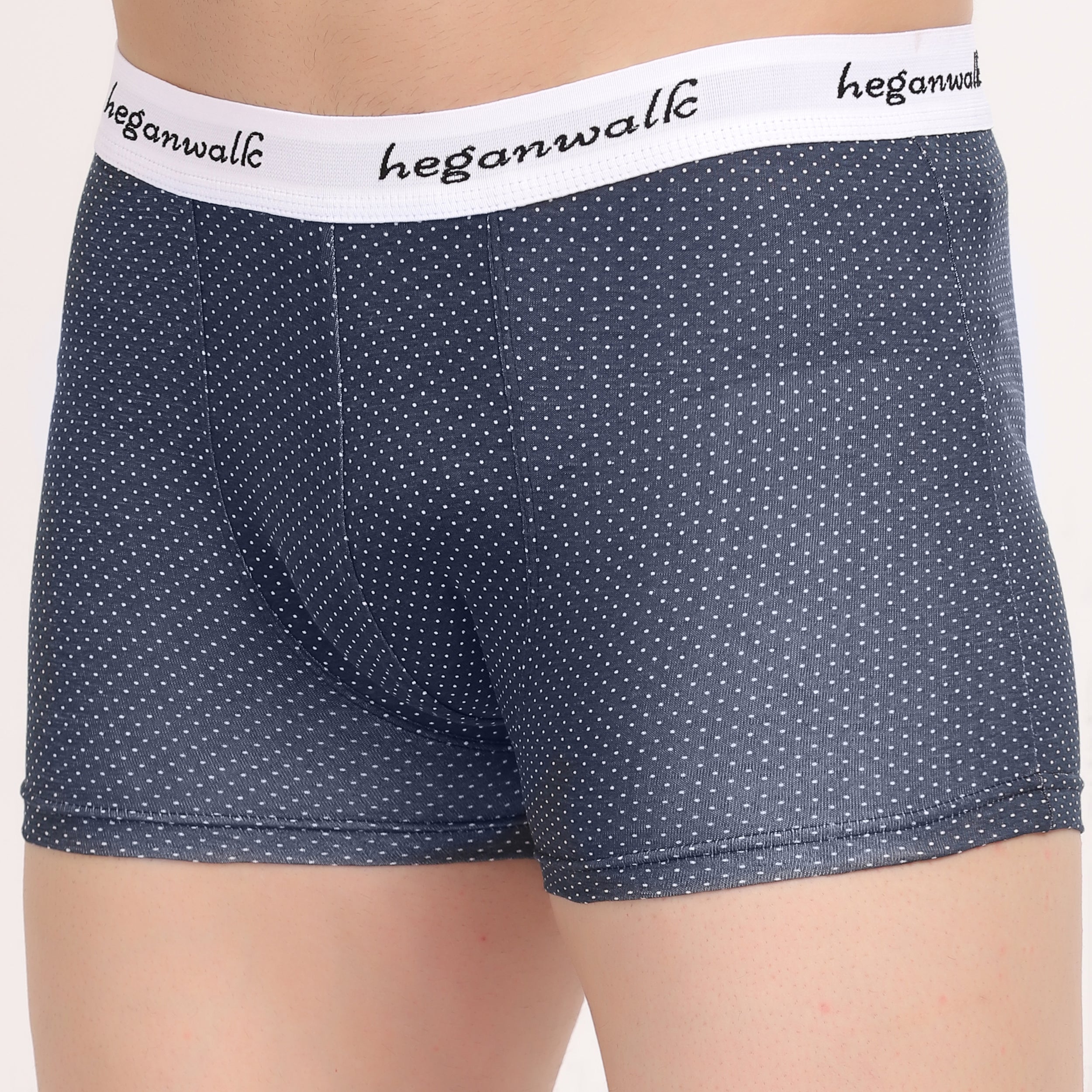 X-BOLD Printed Soft Trunks- Blue/White Dot