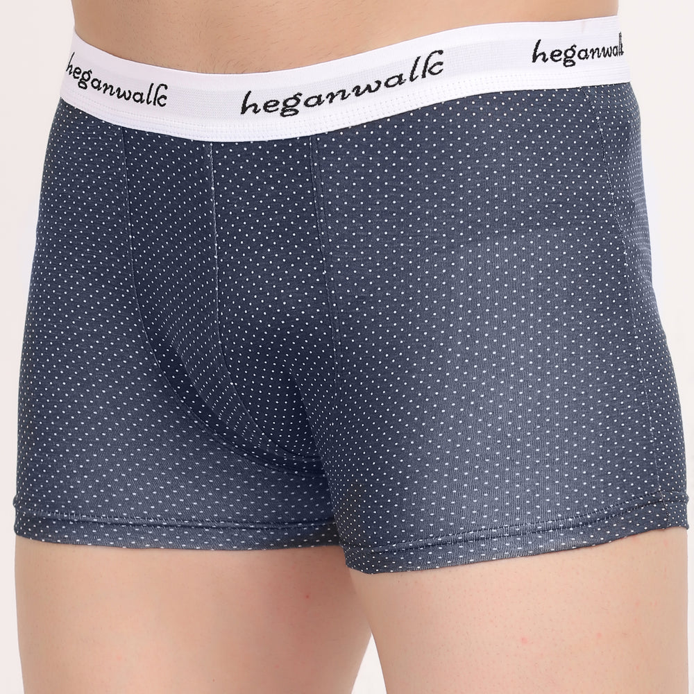X-BOLD Printed Soft Trunks- Blue/White Dot