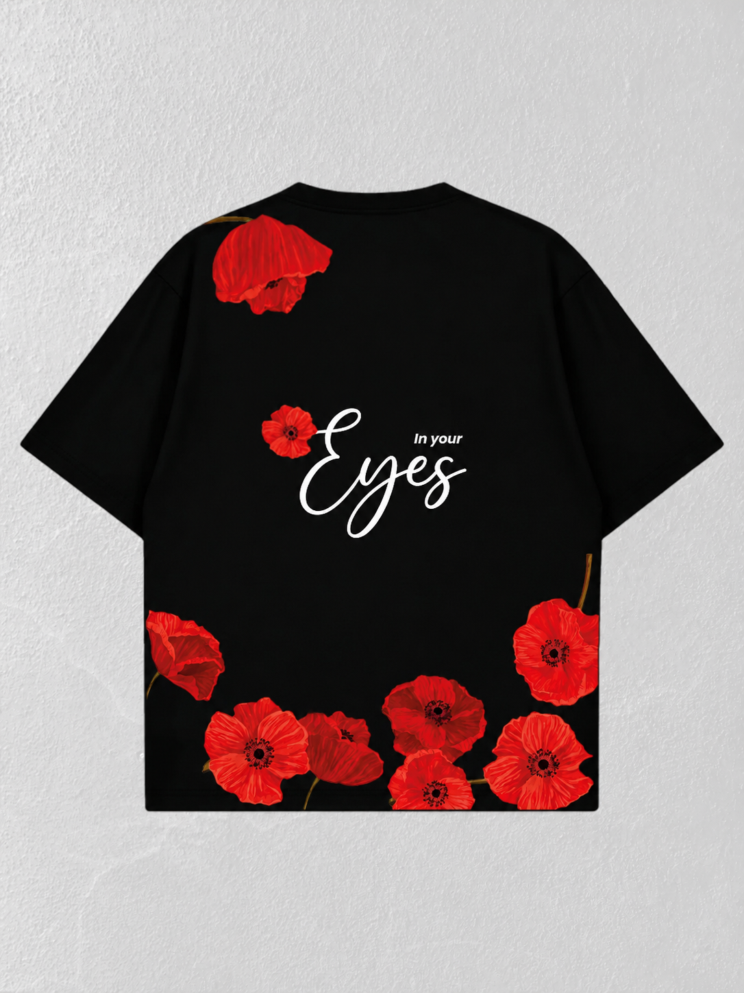 Black floral Oversized T-shirt
