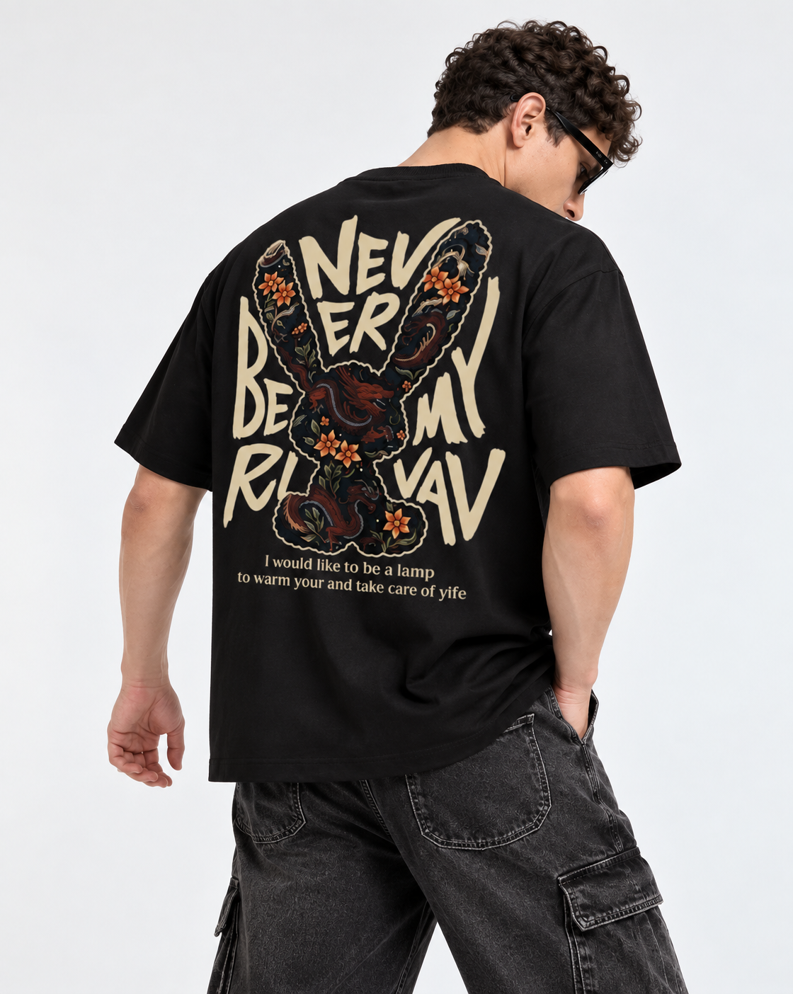 Never Be my Black oversized T-shirt