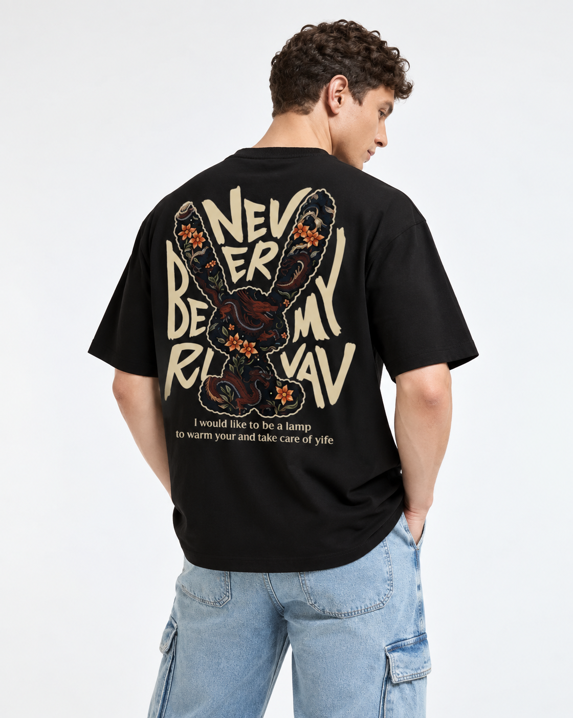 Never Be my Black oversized T-shirt