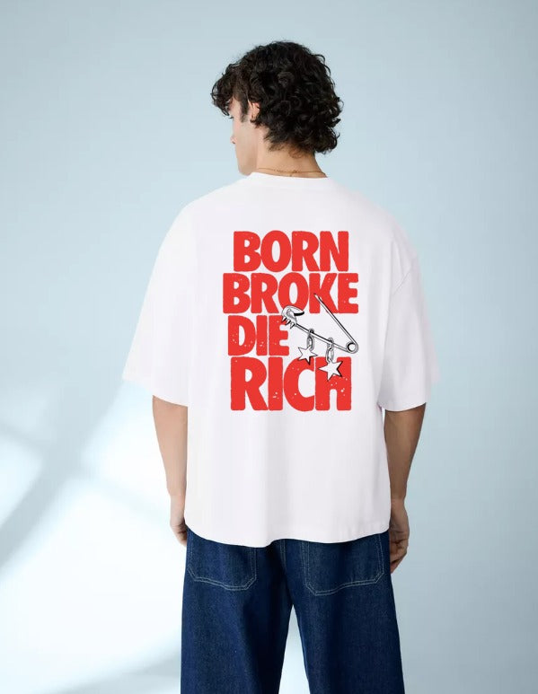 Born white oversized T-shirt