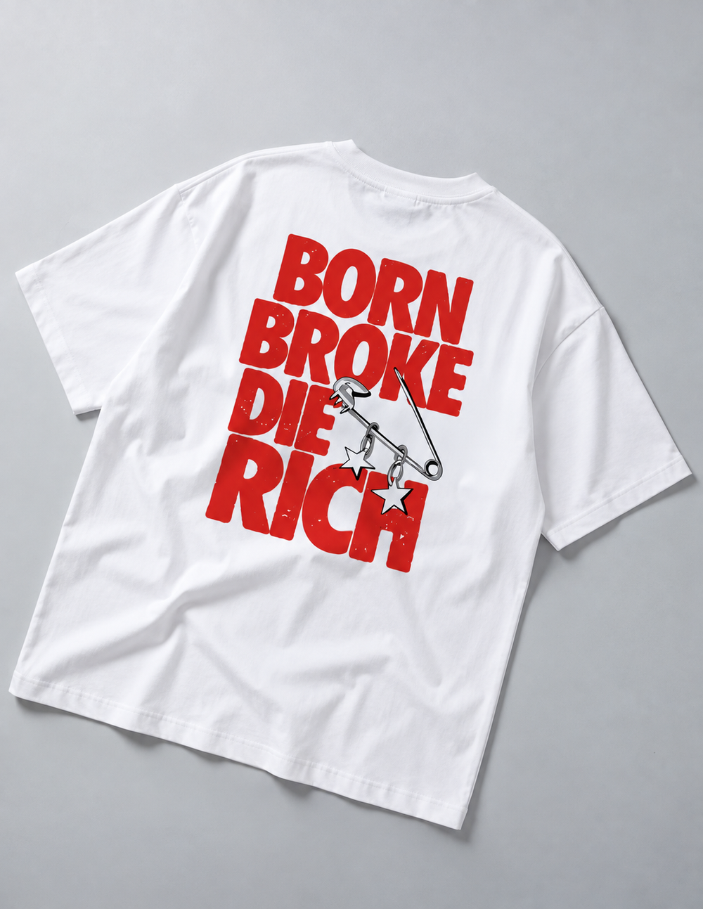 Born white oversized T-shirt