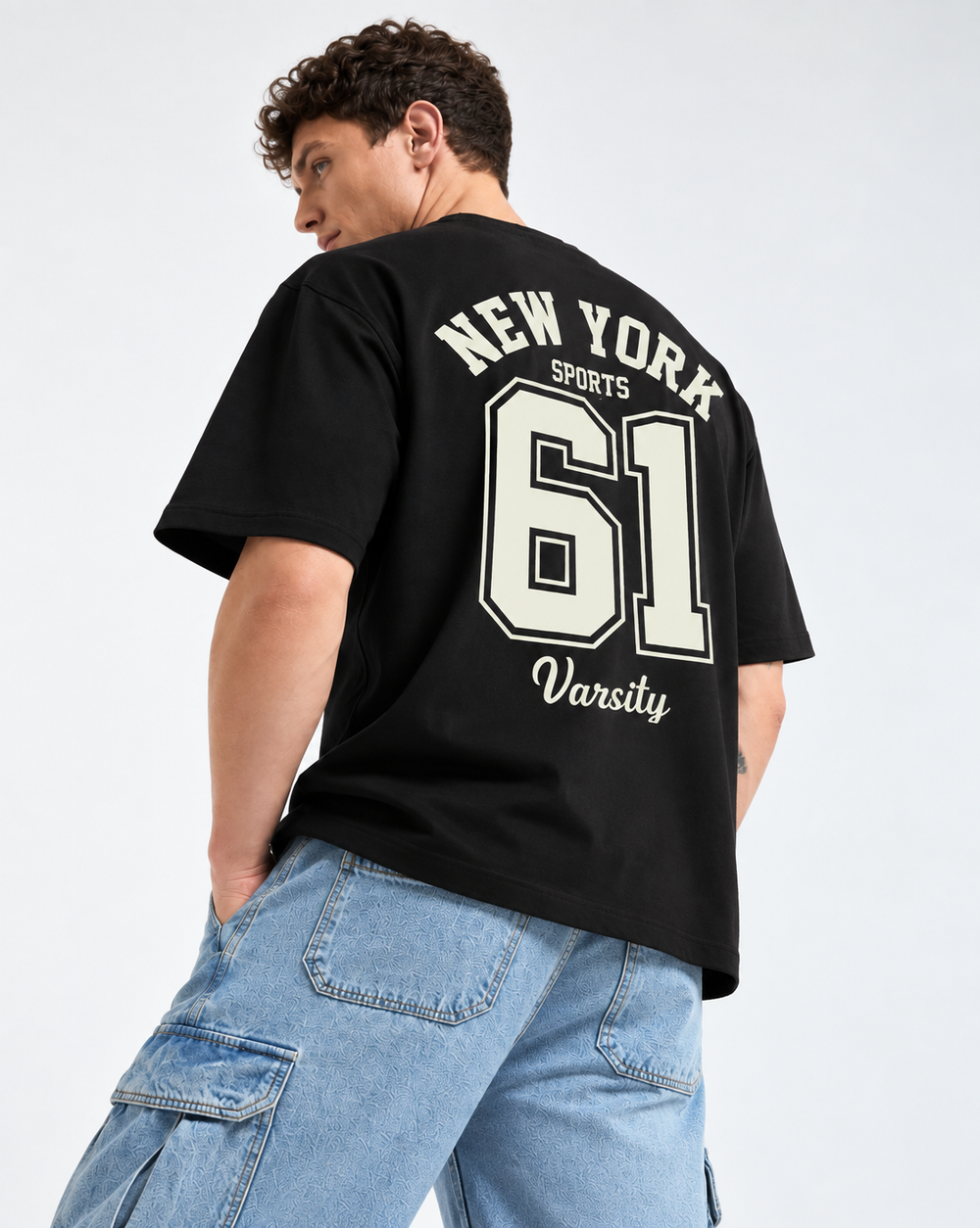 New York 61 Black oversized T-shirts