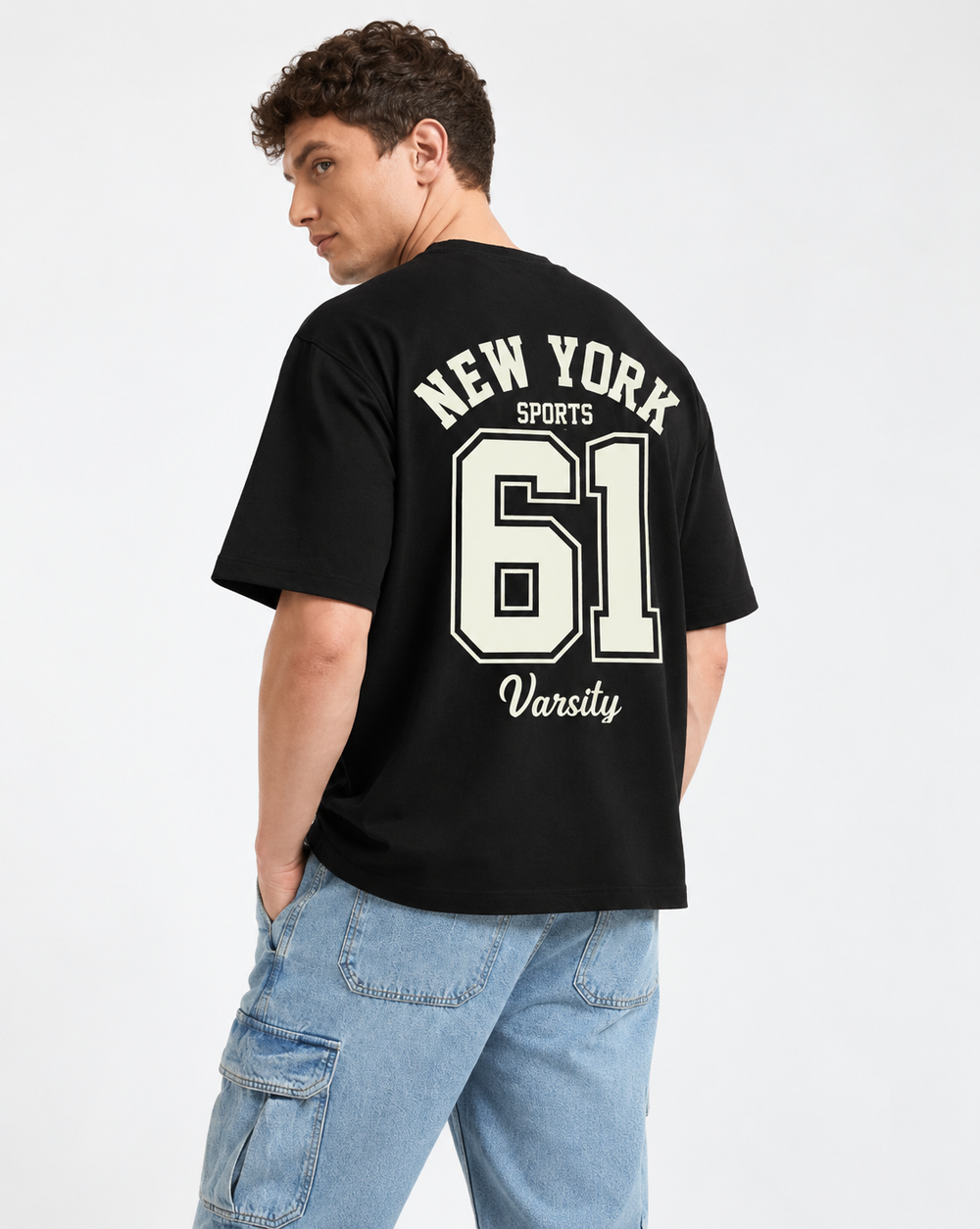 New York 61 Black oversized T-shirts