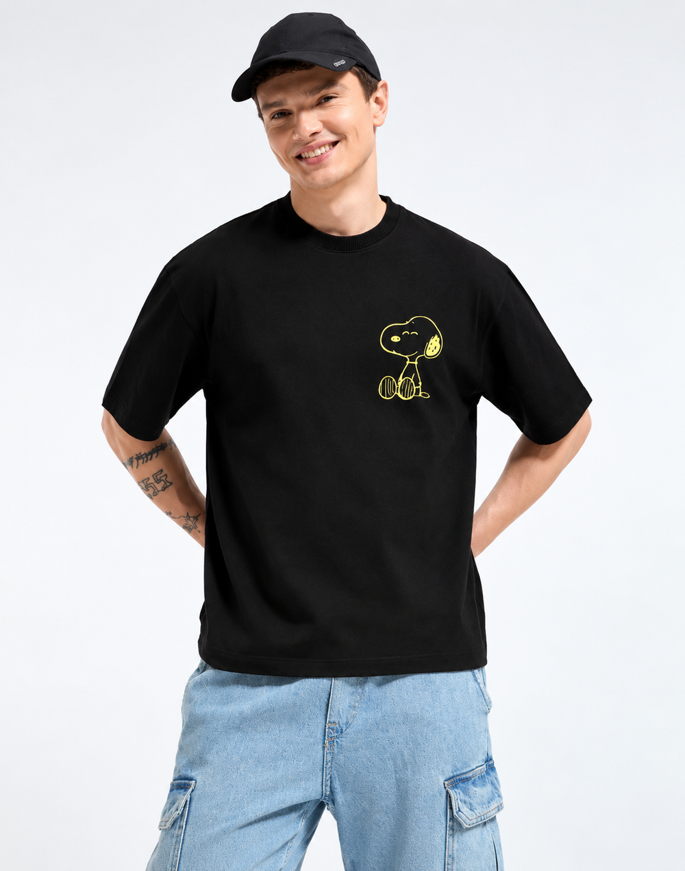 Snoopy Black Oversized T-shirt