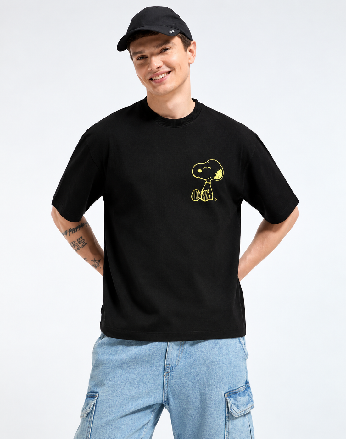 Snoopy Black Oversized T-shirt