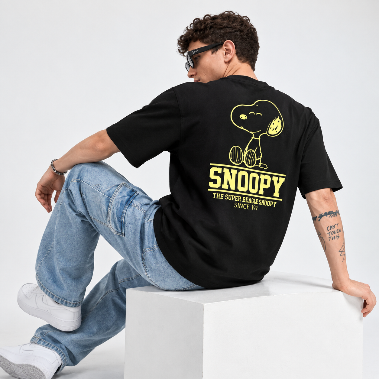 Snoopy Black Oversized T-shirt