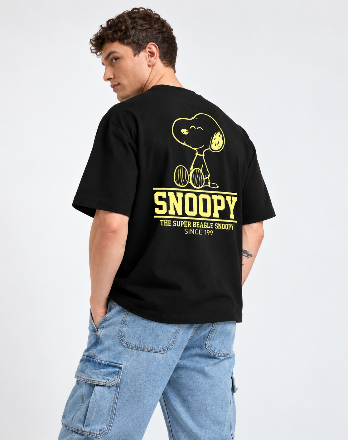 Snoopy Black Oversized T-shirt