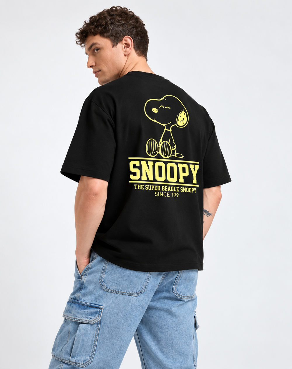Snoopy Black Oversized T-shirt