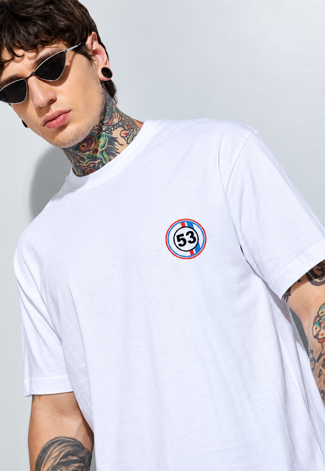 53 Racing white oversized T-shirt