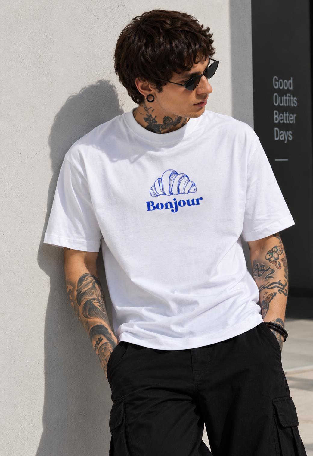 Bonjur White oversized T-shirts