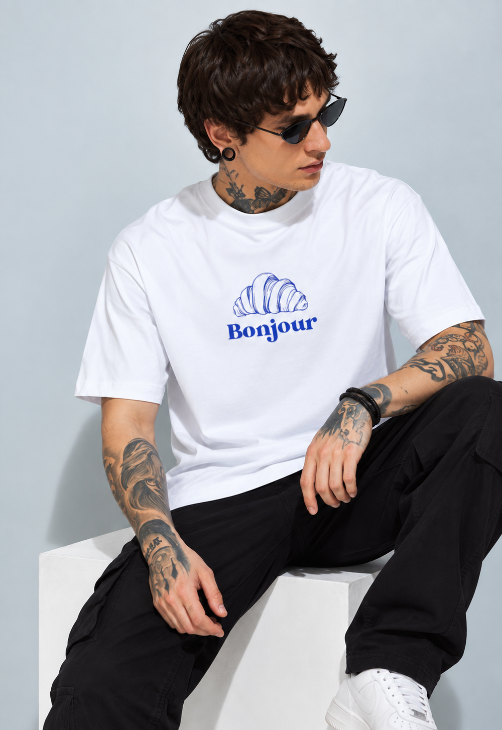 Bonjur White oversized T-shirts