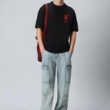 LIVERPOOL FC Black OVERSIZED T-SHIRT