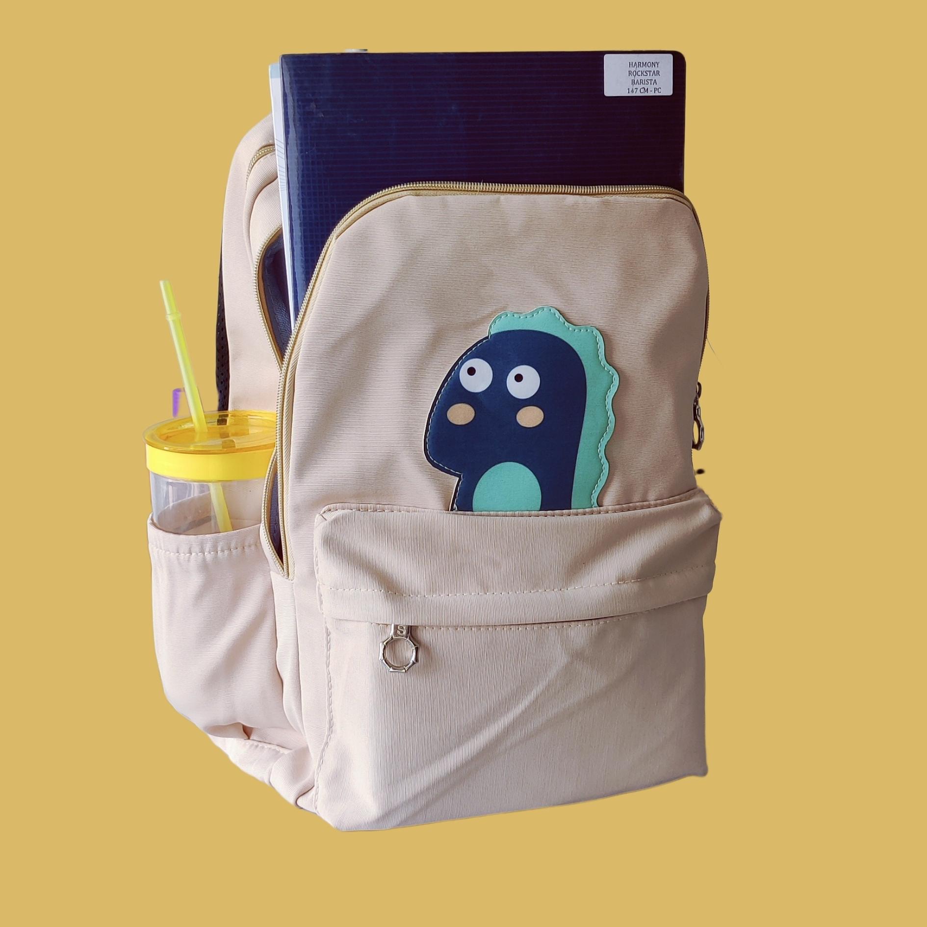 DinoPop Walkbag – The cutest beige backpack for your everyday adventures!