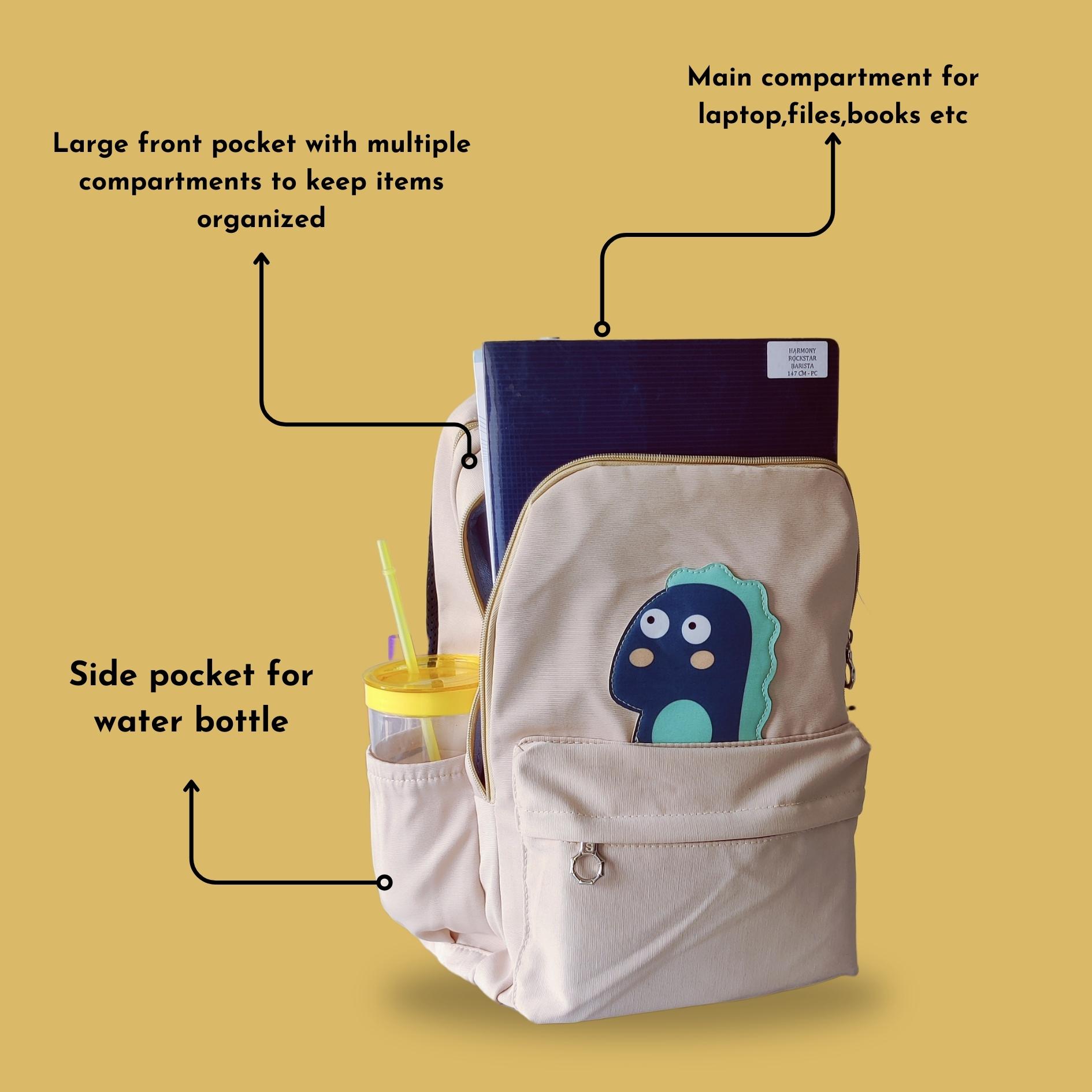 DinoPop Walkbag – The cutest beige backpack for your everyday adventures!