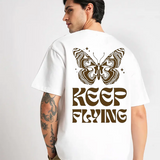 Keep flying White oversized T-shirt